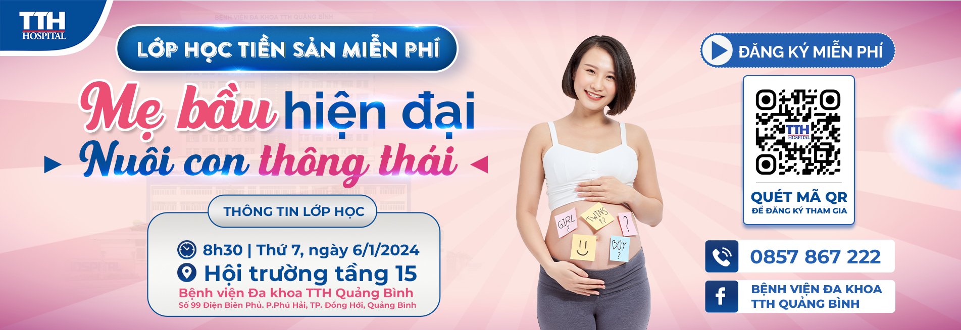 Chương trình lớp học tiền sản tháng 1 tại bệnh viện đa khoa TTH Quảng Bình